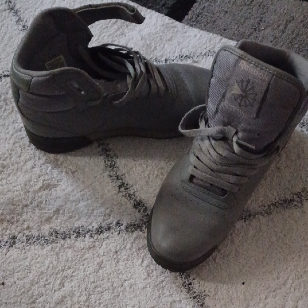 Reebok Charcoal High-Top Sneakers
